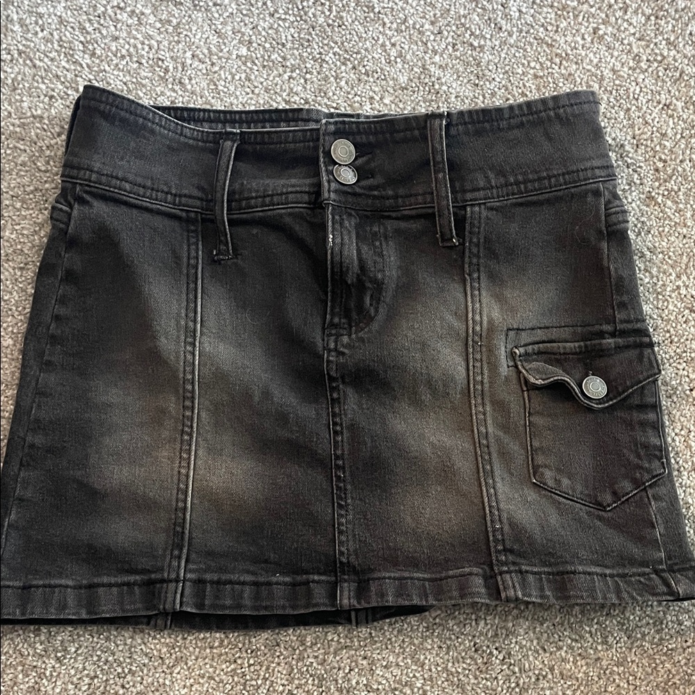Wild Fable Black Denim Mini Skirt